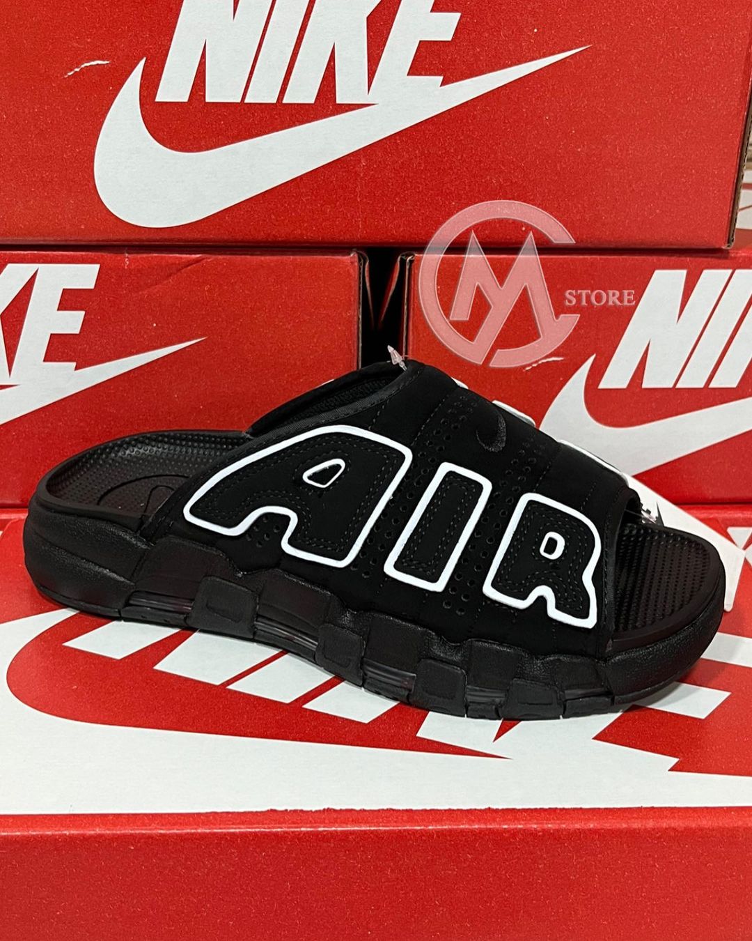 Nike Air UPTEMPO Chanclas - Negras